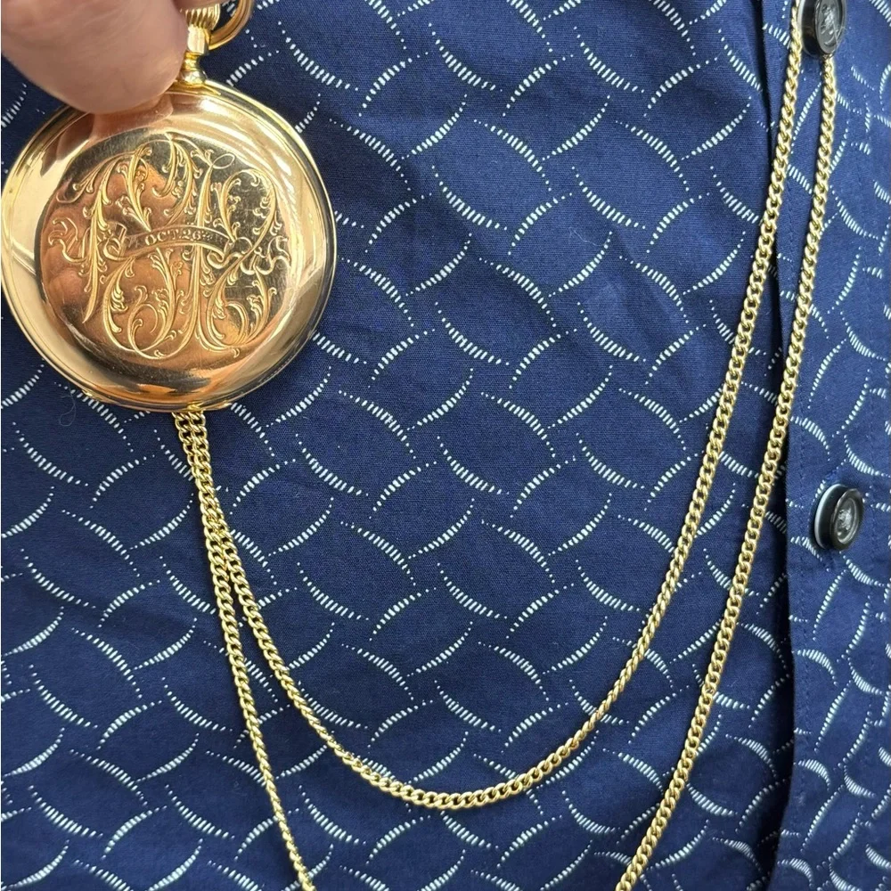 Tiffany & Co. Gold Pocket Watch with White Dial - Picture 10 of 15